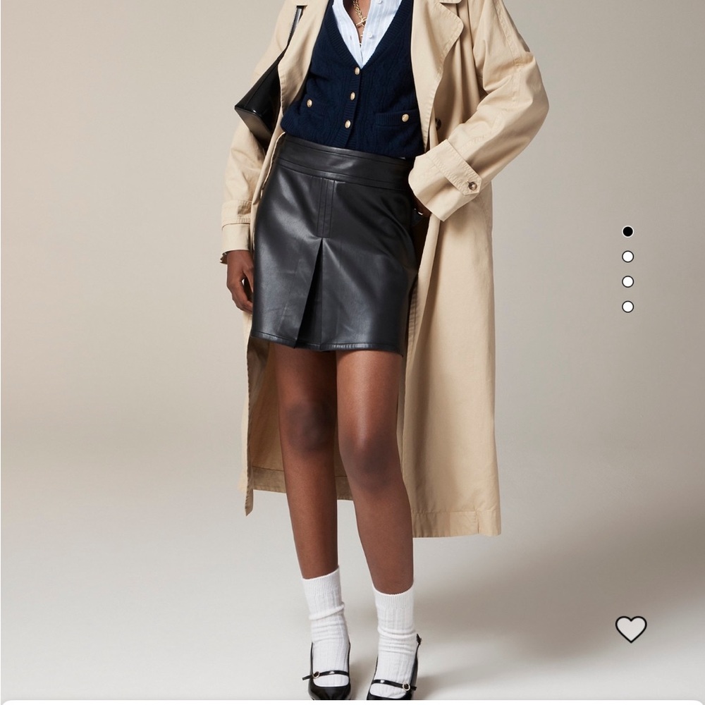 J. Crew faux leather mini skirt size 8 NWT